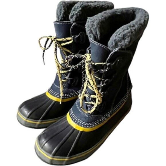 L.L. Bean Suede Winter Snow PAC Duck Boots with Liner #295601 - Blue - Kid 5 - Picture 2 of 13